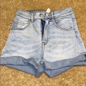 High-Waisted Blue Jean Shorts